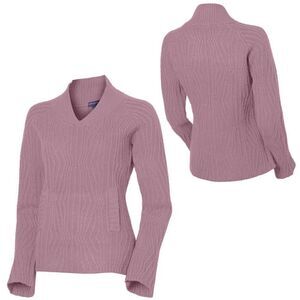 Ibex puzzle organic lavender wool sweater S